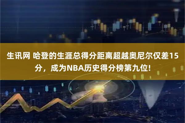 生讯网 哈登的生涯总得分距离超越奥尼尔仅差15分，成为NBA历史得分榜第九位!